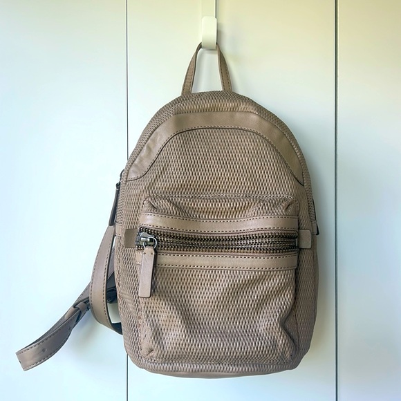 Frye Lena perforated leather backpack, taupe - Picture 2 of 13